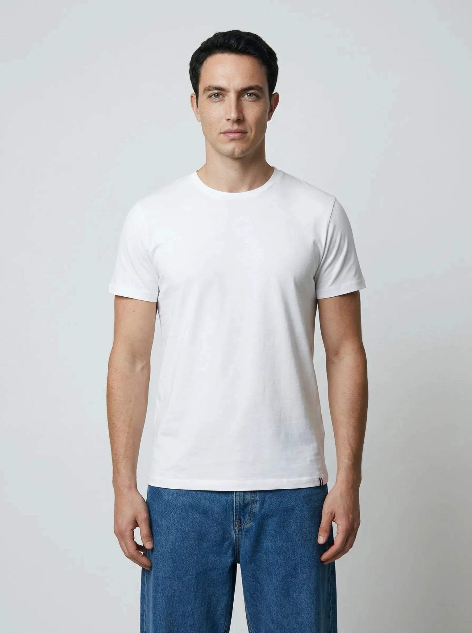 T-shirt blanc en coton, fabriqué en France – ERVERTE Paris
